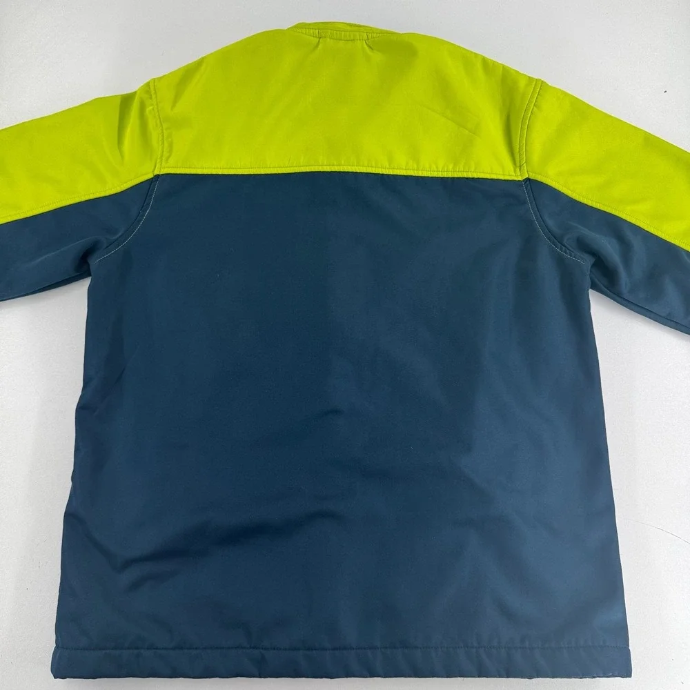 Nike Soft Shell Coat Jacket YOUTH Navy Blue Green Full Zip Lined SIZE XL
